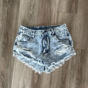 Denim Distressed Women Shorts